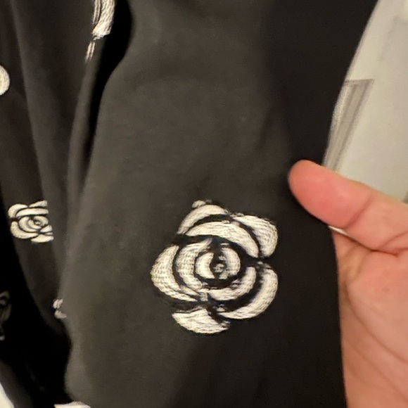 30 -  Formal Black Rose Embroidery Puff Sleeve Dresses  Bodycon A-line - Picture 7 of 11